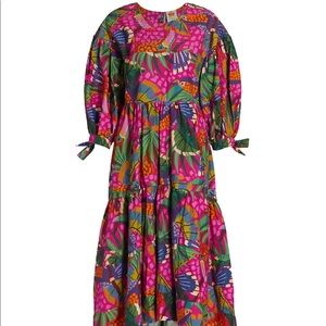 FARM Rio Pink Painted Toucans Dress